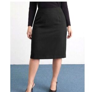 NEW Carlisle New York Pencil Skirt Women 14 Black NEW Professional Knee Length